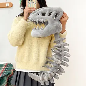 Popular toys on social media: Chinese Dinosaur Park dinosaur skeleton headgear cosplay plush toy for children