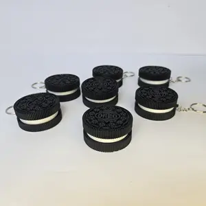 Chocolate Sandwich Cookie-Inspired Clicker Keychain –  Perfect for Keys, Bags and Backpacks - Satisfying Fidget Fun and Great Gifts