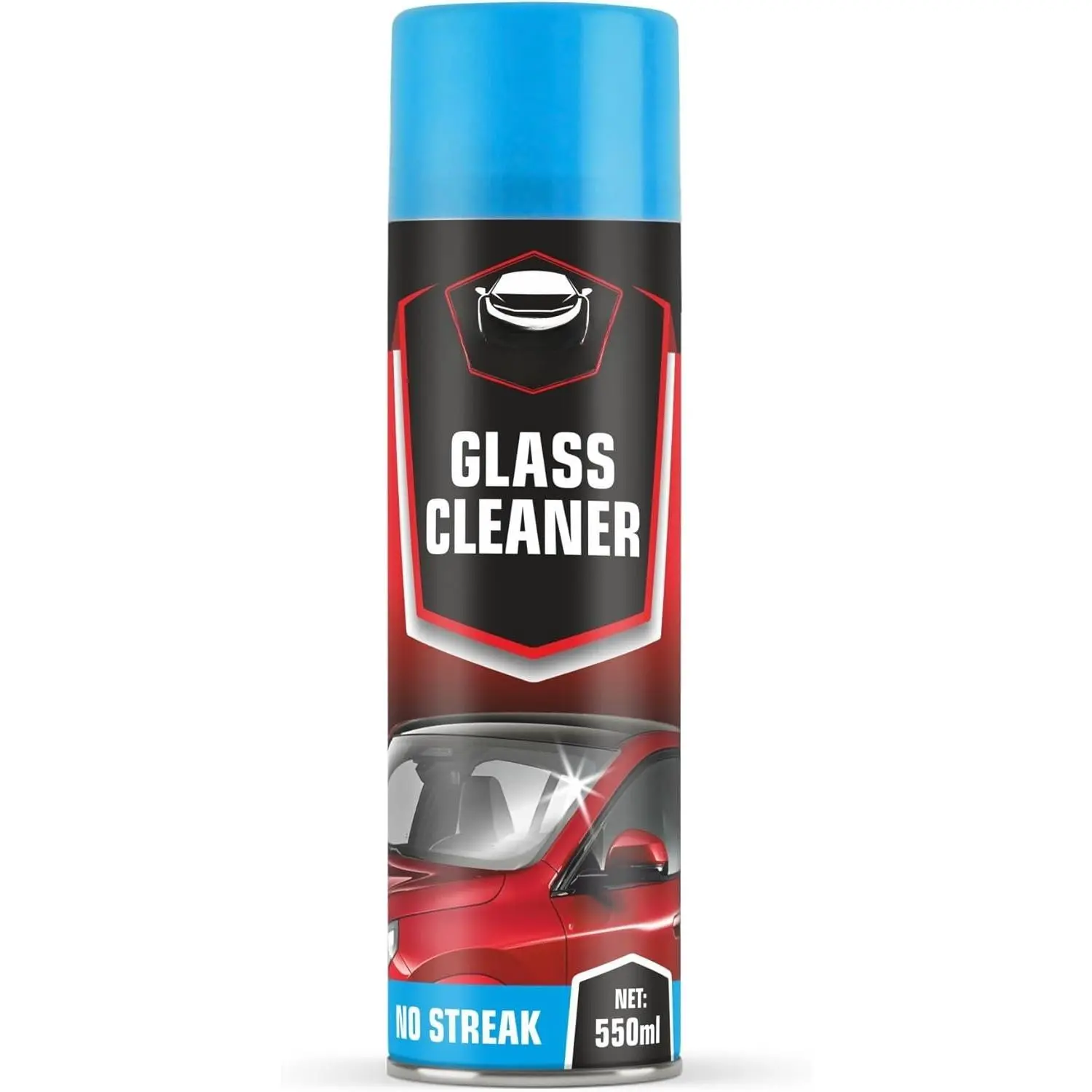 Foaming Glass Cleaner Spray  550ml Aerosol No-Streak    Cleaner for , Window & Mirror   Clear Shine, Tackles Tough Grime