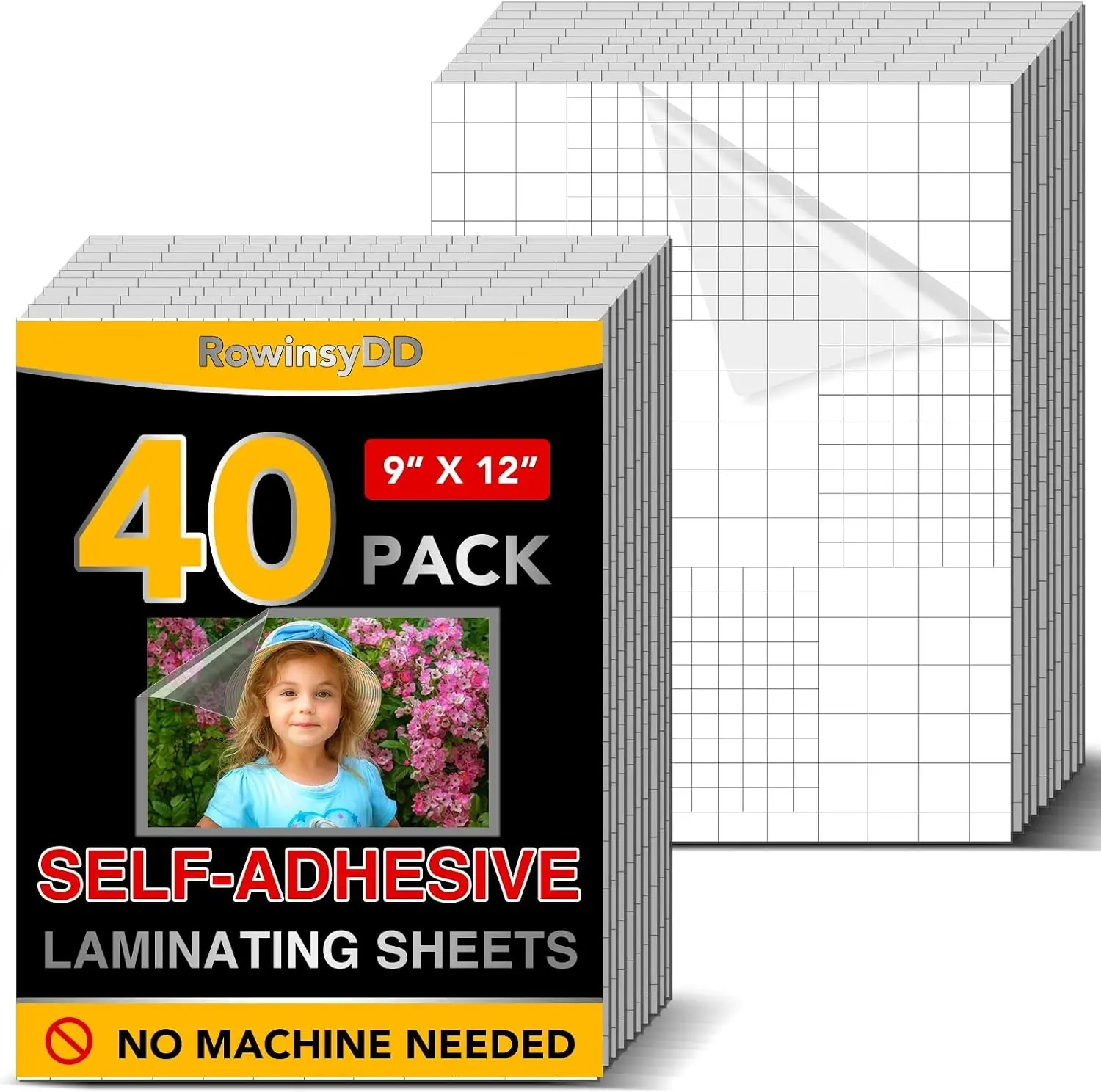 40 PCS Rectangular Self-Laminating Sheets, 9x12 in Self-Adhesive Laminators for Home Supplies Protection & Home Organizer Item Safeguarding