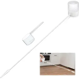 Diatomaceous Earth Powder Duster with 12" to 36" Extended Reach, Diatomaceous Earth Powder Applicator for Pest Control, Sprayer for Home, Lawn & Hard to Reach Areas (White)