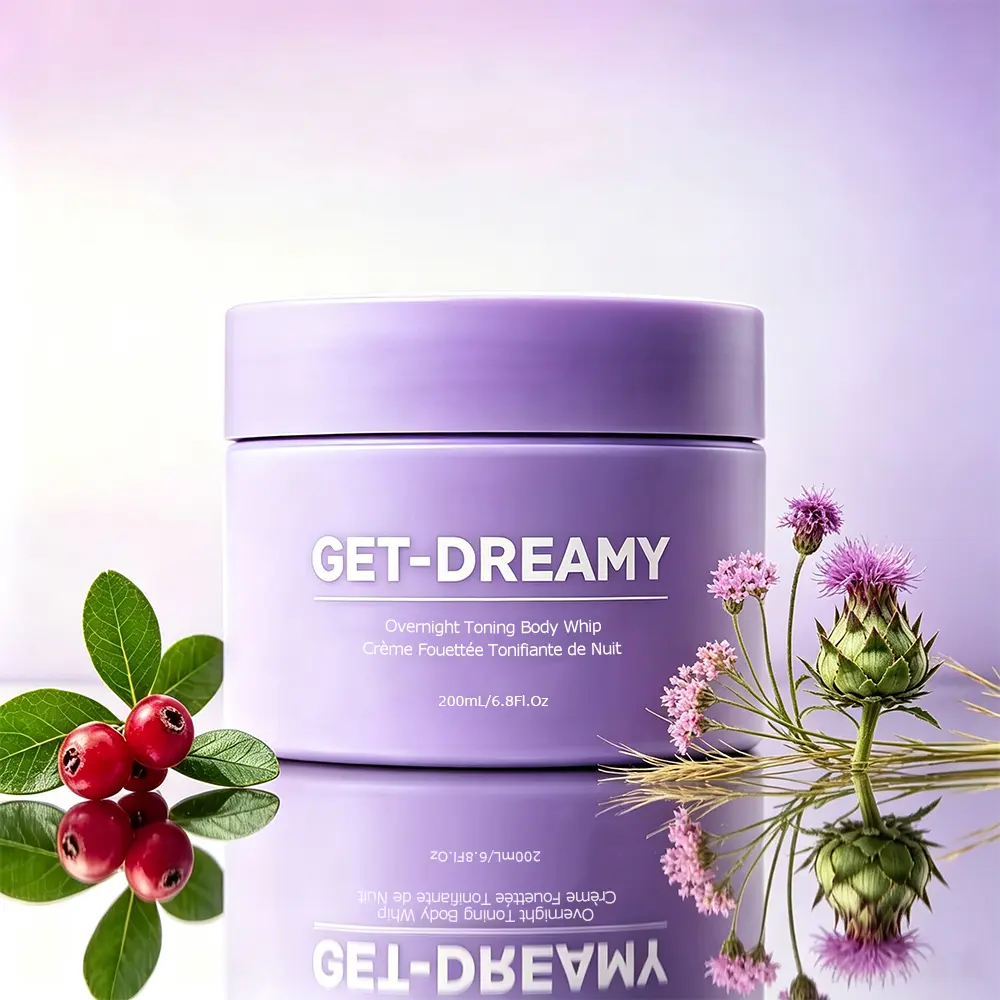 MAELYS GET-DREAMY Overnight Toning Body Whip Cream 200ml, Clinically Tested Skin Smoothing Firming Lotion, Milk Thistle Uva-Ursi Glycerin Blend, Overnight Nourishing Moisturizer for Rough & Loose Body Skin
