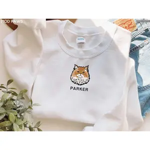 Custom EMBROIDERED Pet Sweater Using Pet Photo, Name Custom Dog Portrait Sweater Personalized Dog Pullover Sweatshirt Future is Bright