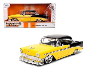 Jada 1:24 1956 Chevrolet Bel Air – Two-Tone Yellow/Black Diecast Model Car