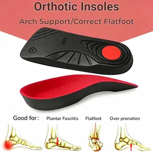 3/4 Length Orthotic Insoles with Arch Support, EVA Cushioning Inserts for Flat Feet, Plantar Fasciitis & Foot Pain Relief