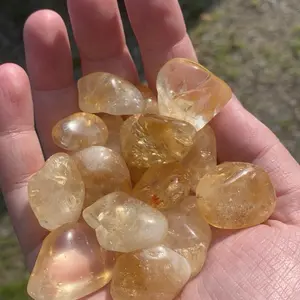 Citrine crystal tumble