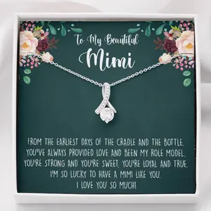 Grandmother Necklace, Mimi necklace gift, mimi sign, best mimi ever, mimi