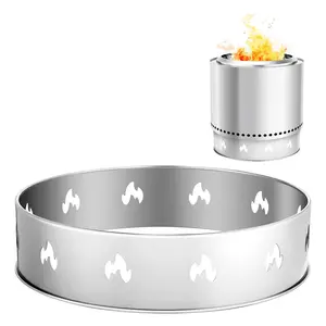 【Summervibes】VEVOR Fire Pit Stand for Solo Stove Bonfire,  ,19.5 Inch Smokeless Fire Pit Ring,Stainless Steel Fireplace Stove Ranger Support Frame Accessory, Portable Outdoor Camping Holder Tools for Fireplace