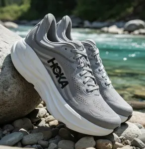 Hoka One One Bondi 9 Galactic Grey Stellar Grey 1162011-GCTC Mens Fashion Sneakers New