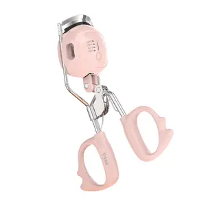 Vryna 4-Level Heated Eyelash Curler Rechargeable Electric Makeup Tools with Display Adjustable Temperature for Natural Long-Lasting Curl Up to 24 Hours IRON STRUCTURE DESIGN - Beauty