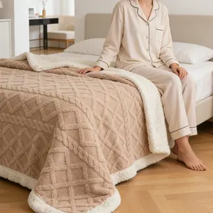 Ultra-Soft & Warm Winter Throw Snooztex Double-Layer Thick Tufted Fleece Blanket Machine Washable & Non-Shedding Solid Colors in Multiple Sizes