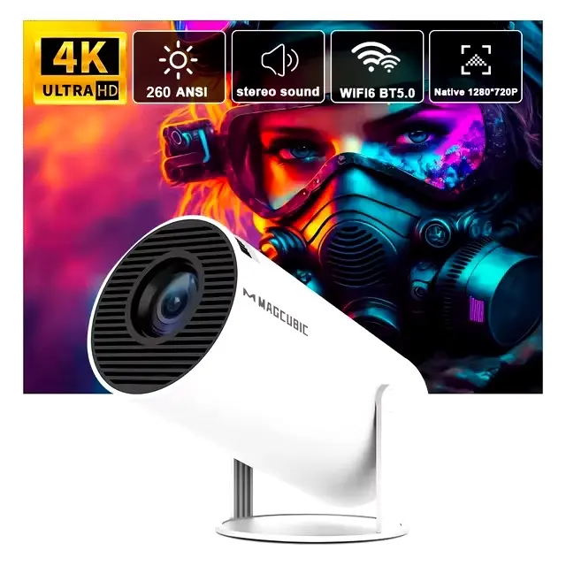 Portable High Definition 4K Projector - Perfect for Home Entertainment
