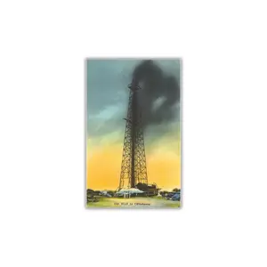 Spurting Oil Well Postcard