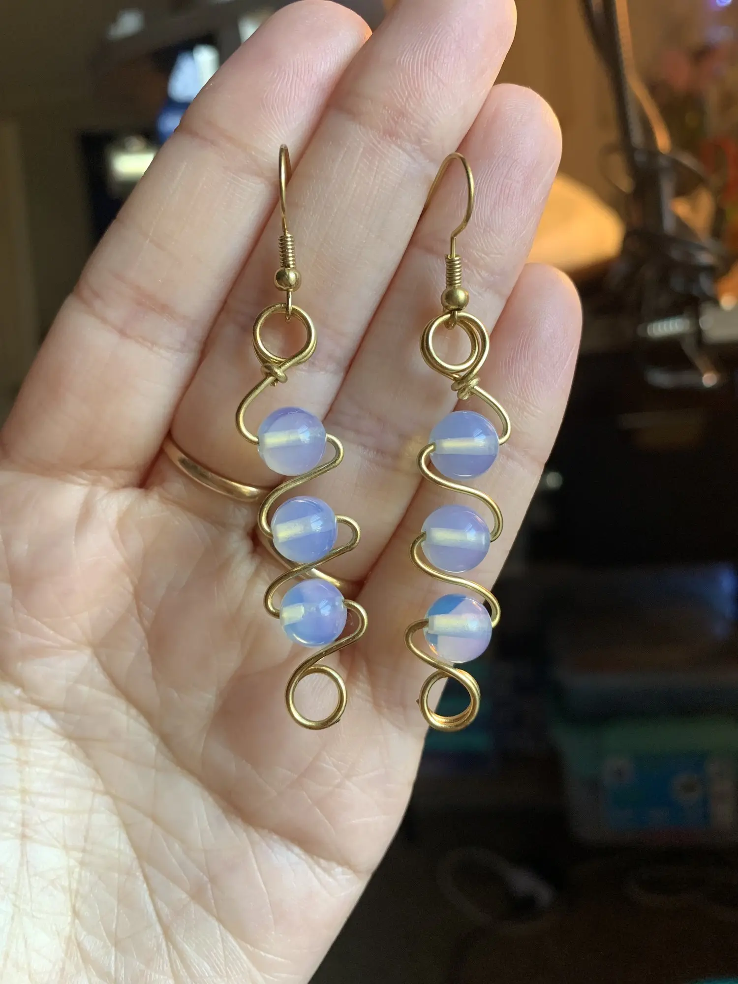 Bubble Dreams Wire Wrapped Earrings Bubble Dreams Wire Wrapped Earrings