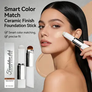 2-in-1 Color Changing Moisturizing Concealer Foundation Stick for Deep Skin  Full Coverage Matte & Hydrating Long-Lasting Makeup Concealer Buildable Matte Coverage