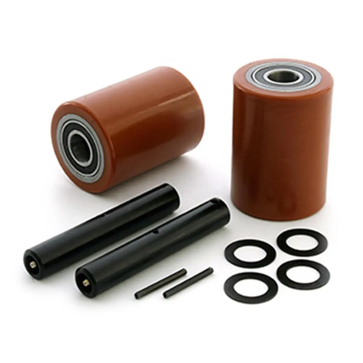 212 MAIN Load Wheel Replacement Kit for WPT45 Pallet Truck, Heavy Duty Polyurethane Wheels with Bearings, Axles, and Industrial Fasteners, Replacement Part