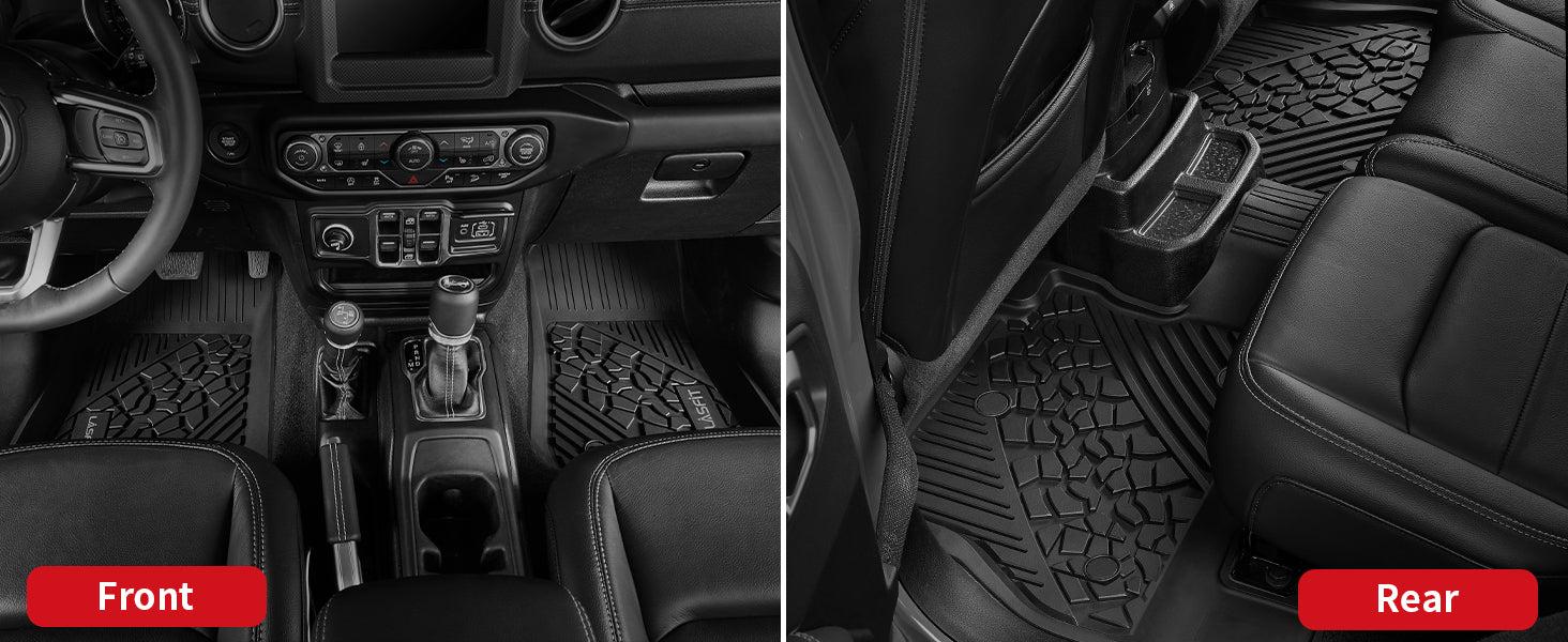 Lasfit fit for 2018-2026 Jeep Wrangler JL Floor Mats or Cargo Mat, Fit 4-Door Only(Don't fit 4xe)