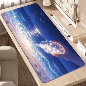 LIVEKEY Extended Gaming Mouse Pad 80x40cm Large Desk Mat with Non-Slip Base & Stitched Edges, Comfortable Landscape Design for Smooth Tracking