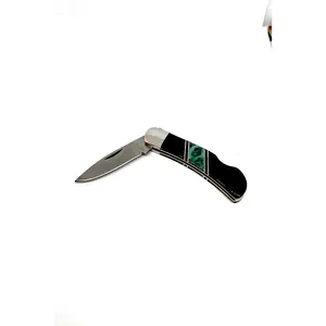 Double Sided Malachite and Jet Inlay Knife