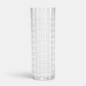 Cut In Number Checkered Vase Tall