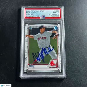 2020 Bowman Draft Chrome #BD29 Nick Yorke Signed Rookie Card PSA Mint 9 AUTO Aut