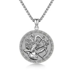 Medusa Necklace 925 Sterling Silver Jewelry Goddess Medusa Pendant Necklace Witches Gifts for Women Men Anniversary Graduation Birthday Christmas Mothers Day Valentine's Day Faith Amulet