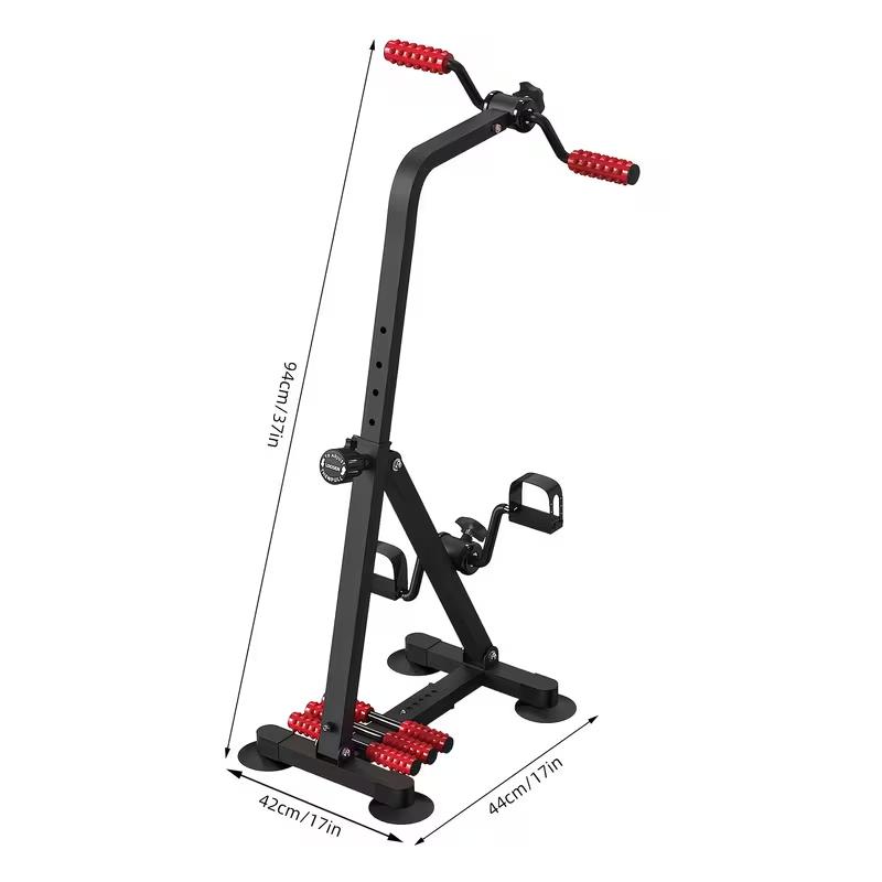 Sitting Pedal Exerciser for Seniors, 3-in-1 Rehabilitation Trainer for Arms, Legs & Knees, Home Rehabilitation Exercise Bike with Massage Rollers