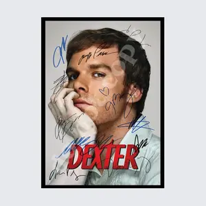 DEXTER TV SERIES FULL CAST SIGNED AUTOGRAPH POSTER PRINT