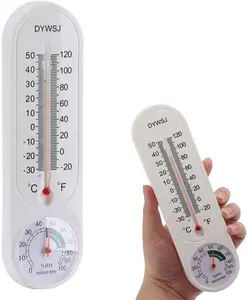 1pc Indoor Outdoor Thermometer Hygrometer, Wall Mount Temperature Humidity Meter for Home Office Garden Greenhouse, Patio, Celsius Fahrenheit (℃/℉) Indoor Outdoor Temperature Gauge, Room Thermometer