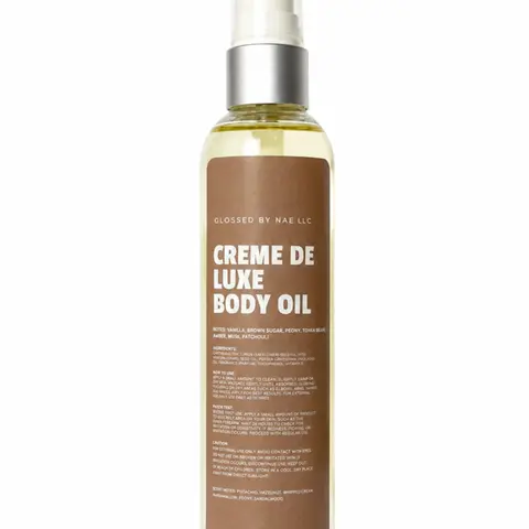 Glossed By Nae Luxe Body Oil | Lightweight Moisturizing Dry Oil for Soft Glowing Skin |