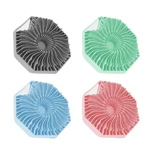 4 COLOR Body Scrubber Christmas Gifts Antimicrobial Silicone Eco-Friendly Shower Scrubber for Sensitive Skin Body Skin Cleansing Deep Cleansing Bath Personal Cleaning