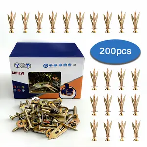200Pcs No Drill Wall Anchor Kit Heavy Duty Quick Install Adjustable Bracket For Drywall Wood And Home Hanging adjustable hook