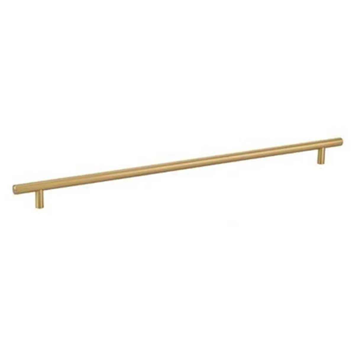 212 MAIN Emtek Satin Brass Bar Cabinet Pull - 16 in. Center to Center, Sleek Finish, Door Hardware