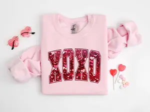 [Sale off up tp 40%] Not Real Glitter! Valentines Day Sweatshirt, Valentines Day Shirt Valentine Shirt for Teacher Valentines Sweater Galentines Day Gifts XOXO