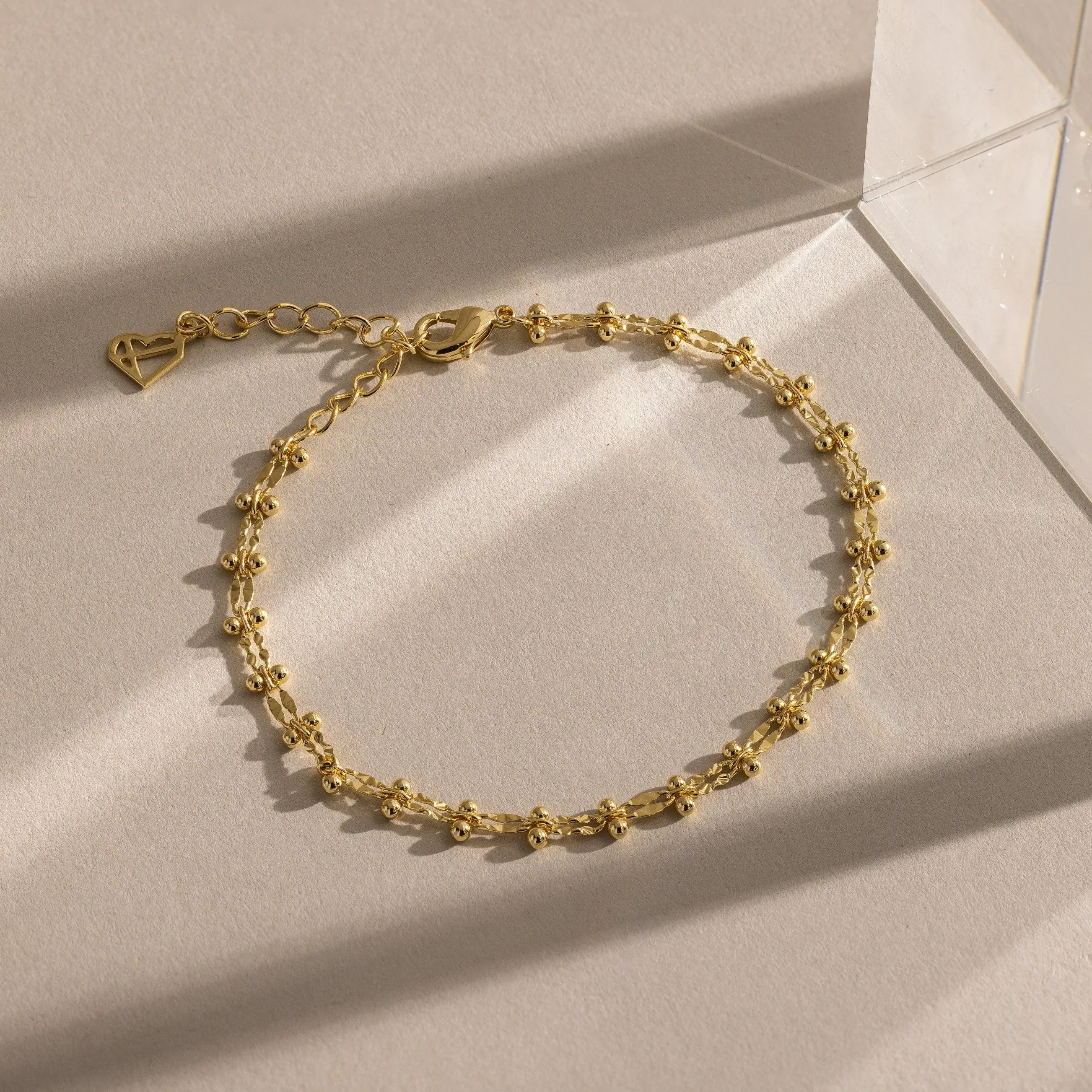 Dainty Mirror Chain Bracelet by Caitlyn Minimalist - Delicate Linked Chain Bracelet - Everyday Stacking Jewelry - Minimalist Jewelry - Gift for Her