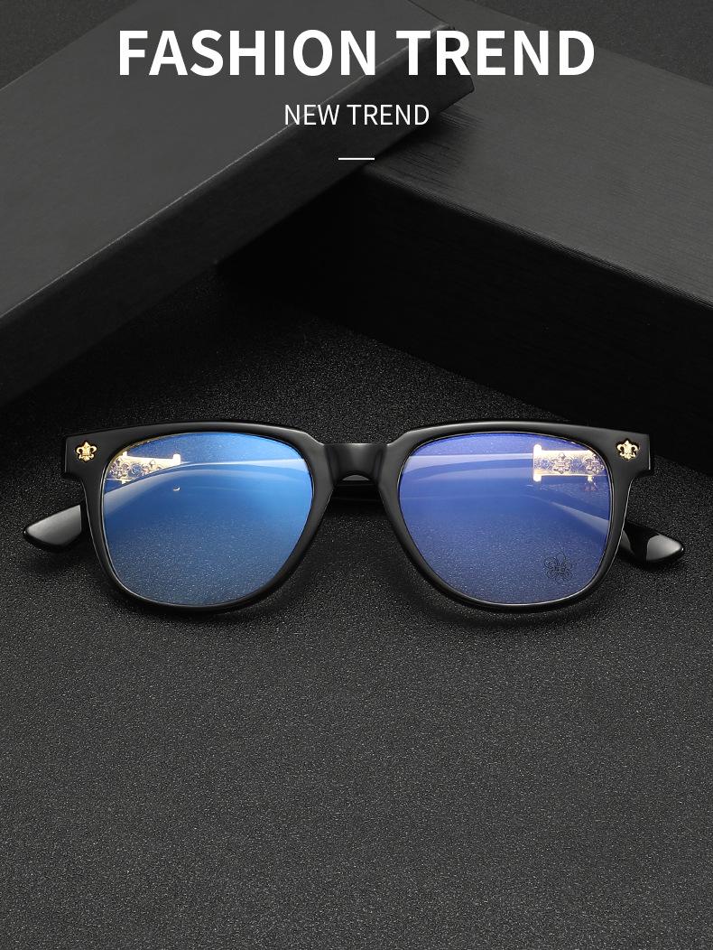 Men's Accessories Bluelight Glasses - Durable Sturdy Minimalist Square Metal Frame, Fashion Flat Lens, All-Season Casual Versatile Style
