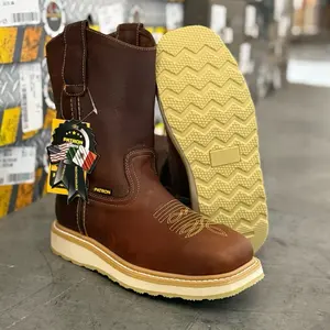 5073 Bull Ocre Bota de trabajo Patron Men’s Work Boots Square Toe