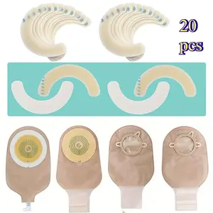 [Hand Tools Kits] 20Pcs/Set Elastic Ostomy Barrier Strips,Medical Hydrocolloid Adhesive Tapes for Stoma Care,Skin Barrier Seal Extender Strip for Colostomy Bags,Christmas Party Gifts