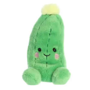 Palm Pals Adorable Dillian Cucumber 5 inch Green Mini Soft Plush Collectable Stuffed Animal