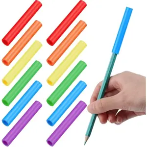 24 Pcs 2.6 Inch Chewable Pencil Toppers Chew Tube for Kid Silicone Chewy Pencil Toppers Sensory Oral Motor Chew Aid for Children Adult Anxiety Autism ADHD Sensory Integration(Bright Colors)