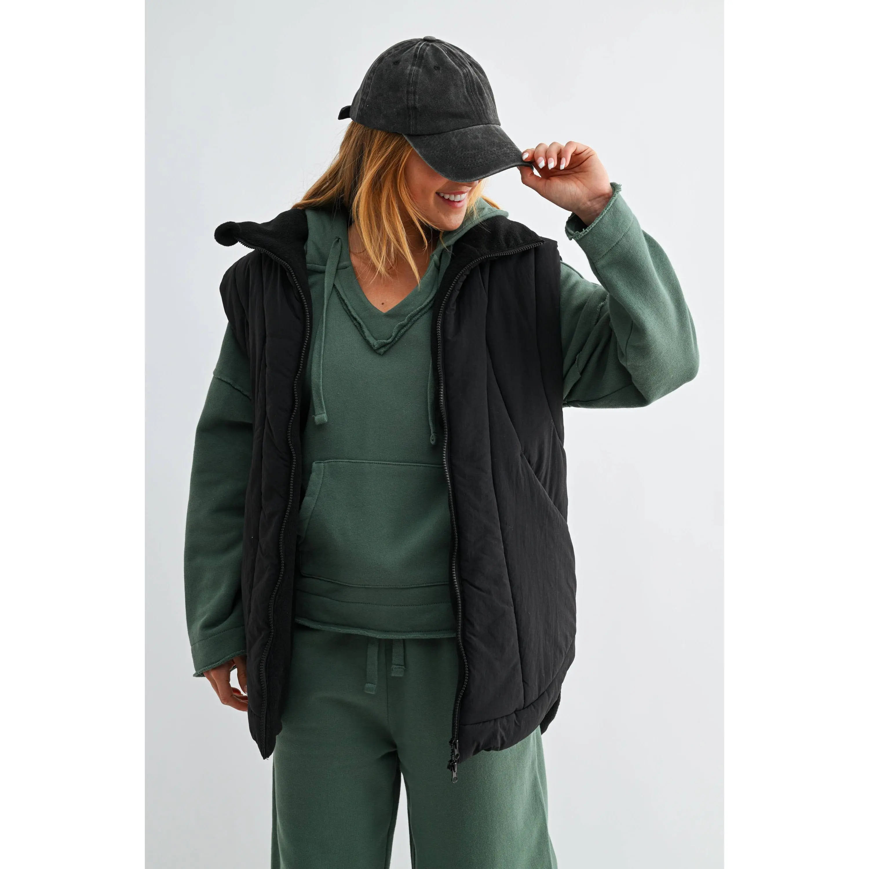 Mono B - Summit Curve Longline Puffer Vest