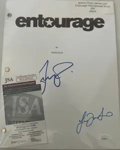 JEREMY PIVEN & JAMIE-LYNN SIGLER SIGNED FULL SCRIPT "ENTOURAGE" W JSA WITNESS