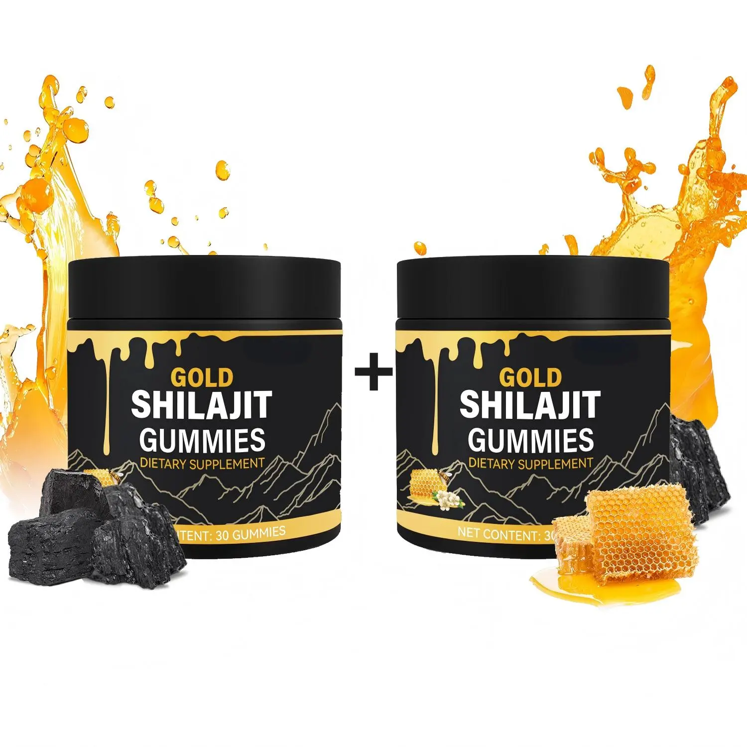 Shilajit Gummies Organic ManukaHoney Boosts Energy and Stamina for Men's Sports and Fitness 30 Gummies