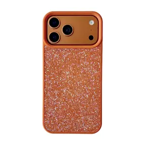 Luxurious rhinestone case suitable for iPhone 17, iPhone 15 Pro Max full rhinestone two-in-one protective cover, hard