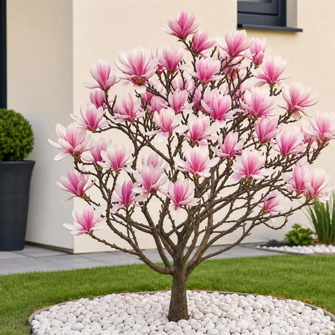 100pcs pink magnolia flower seeds, hardy fragrant ornamental tree for garden landscaping