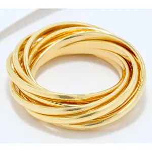 UltraFine 950 Silver 9-Row Rolling Ring