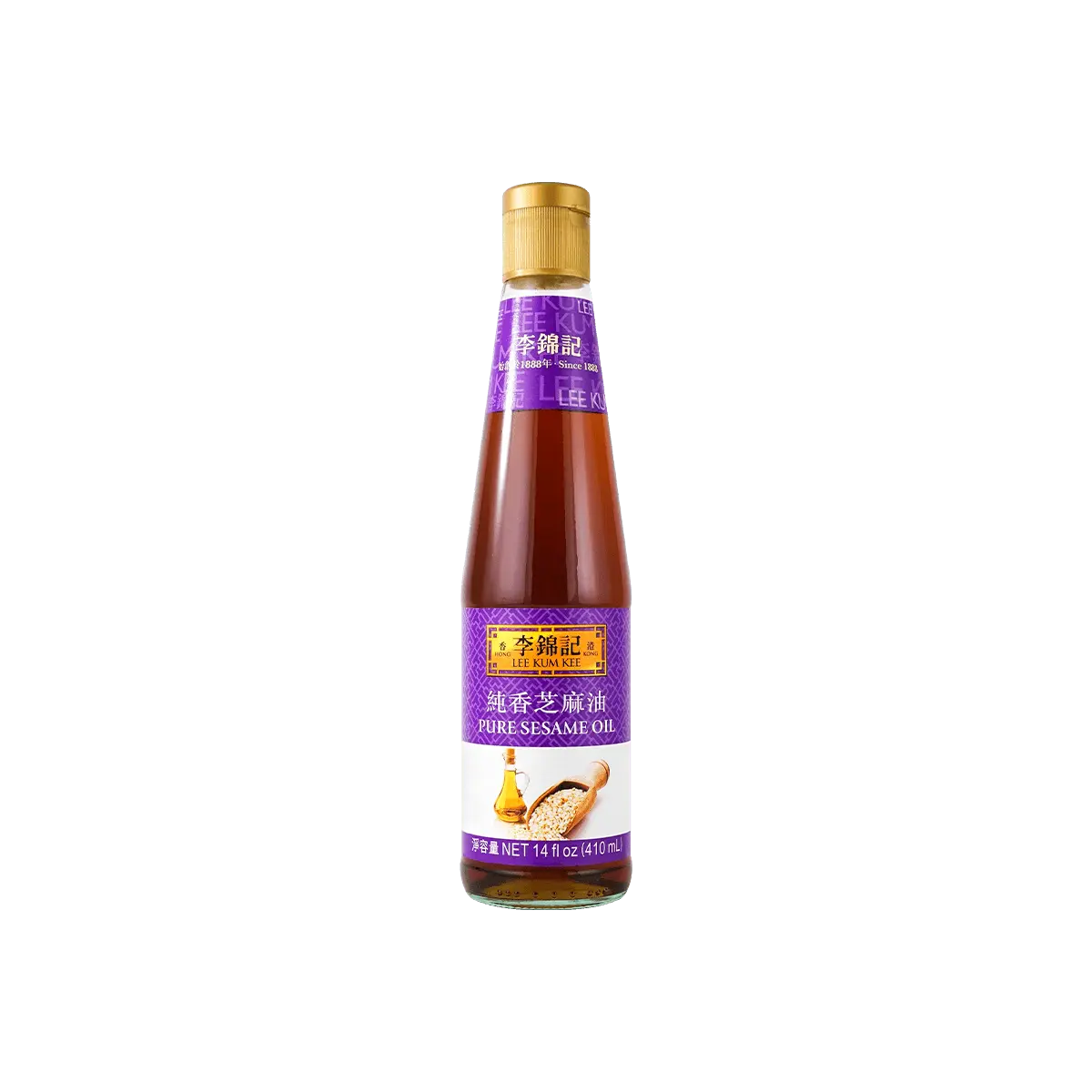 Lee Kum Kee Pure Sesame Oil 410ml - Authentic Hong Kong Flavor, Premium Cooking Oil for Asian Cuisine