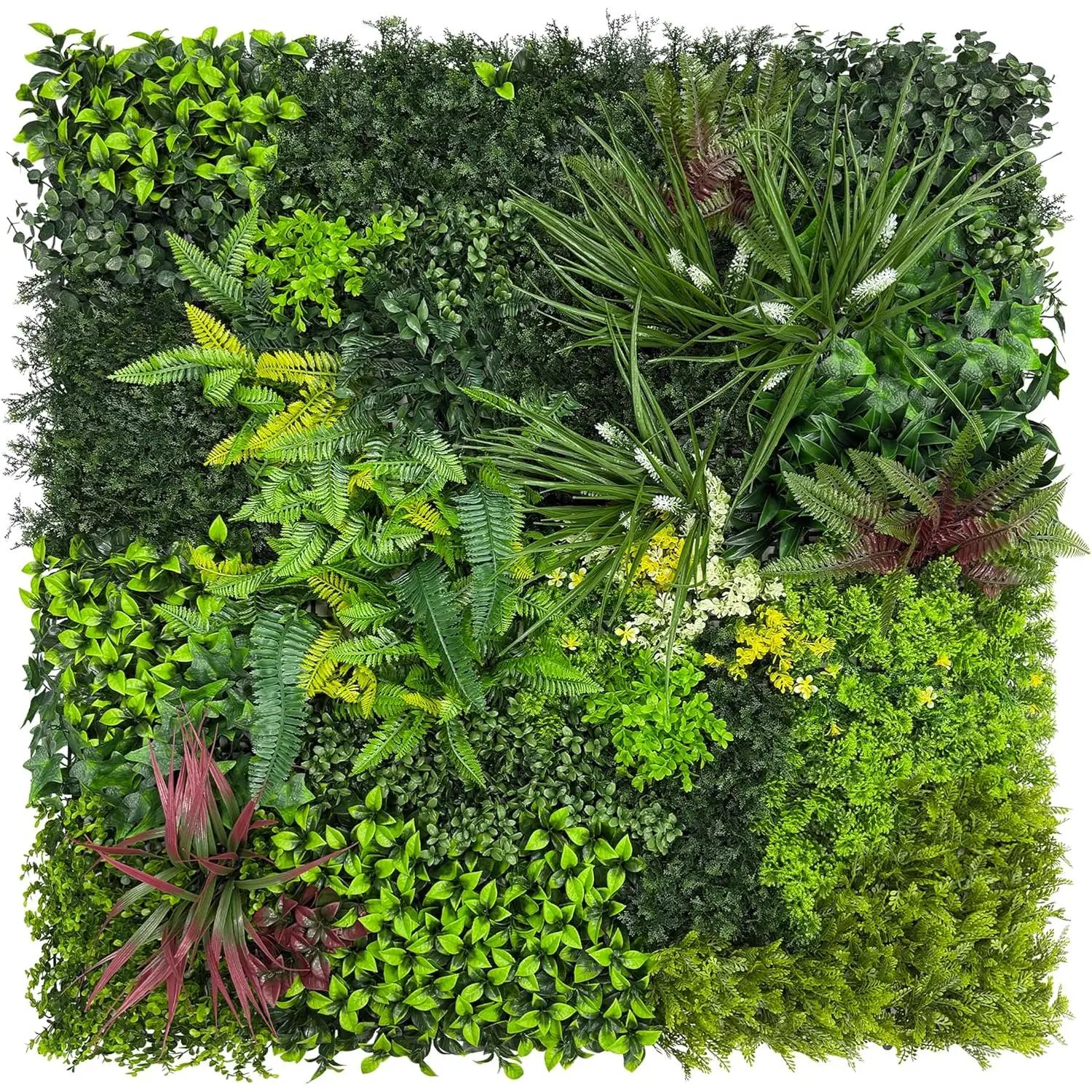 Artificial Grass Wall Boxwood  Panel: 20"x20"(6P)  Green Leaves Faux for Interior Wall Backdrop,Garden and Indoor Outdoor Wall&Fence Covering ,Party Wall Fence Decor