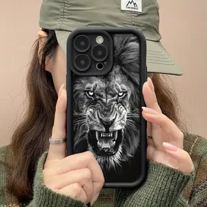 Fashion Trend Lion Pattern Phone Case, Full Body Protection Shockproof Anti-drop, TPU Phone Case / for iPhone 17 Air / 16 Plus / 15 Pro Max / 14 Pro / 13 / 12 / 11 / Full Protection Shockproof / Suitable as a Gift for Family or Friends / TY565