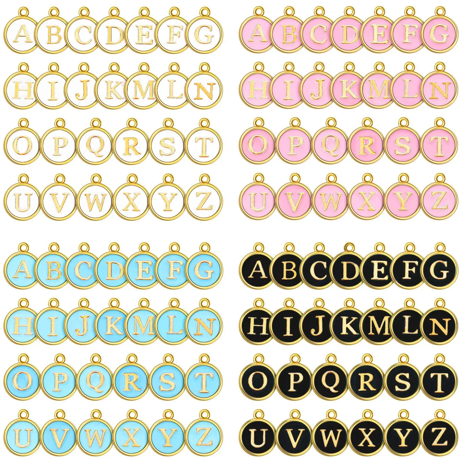 104PCS Letter Beads - Specialty Kitchen Utensil Add-Ons, Valentine's Day Decorations, Customizable Initial Charms for DIY Jewelry Supplies, Craft Embellishments, Charms for Bracelets, DIY Accessories Set for Girlfriend, Wife (Lightweight for All-Day Wear)